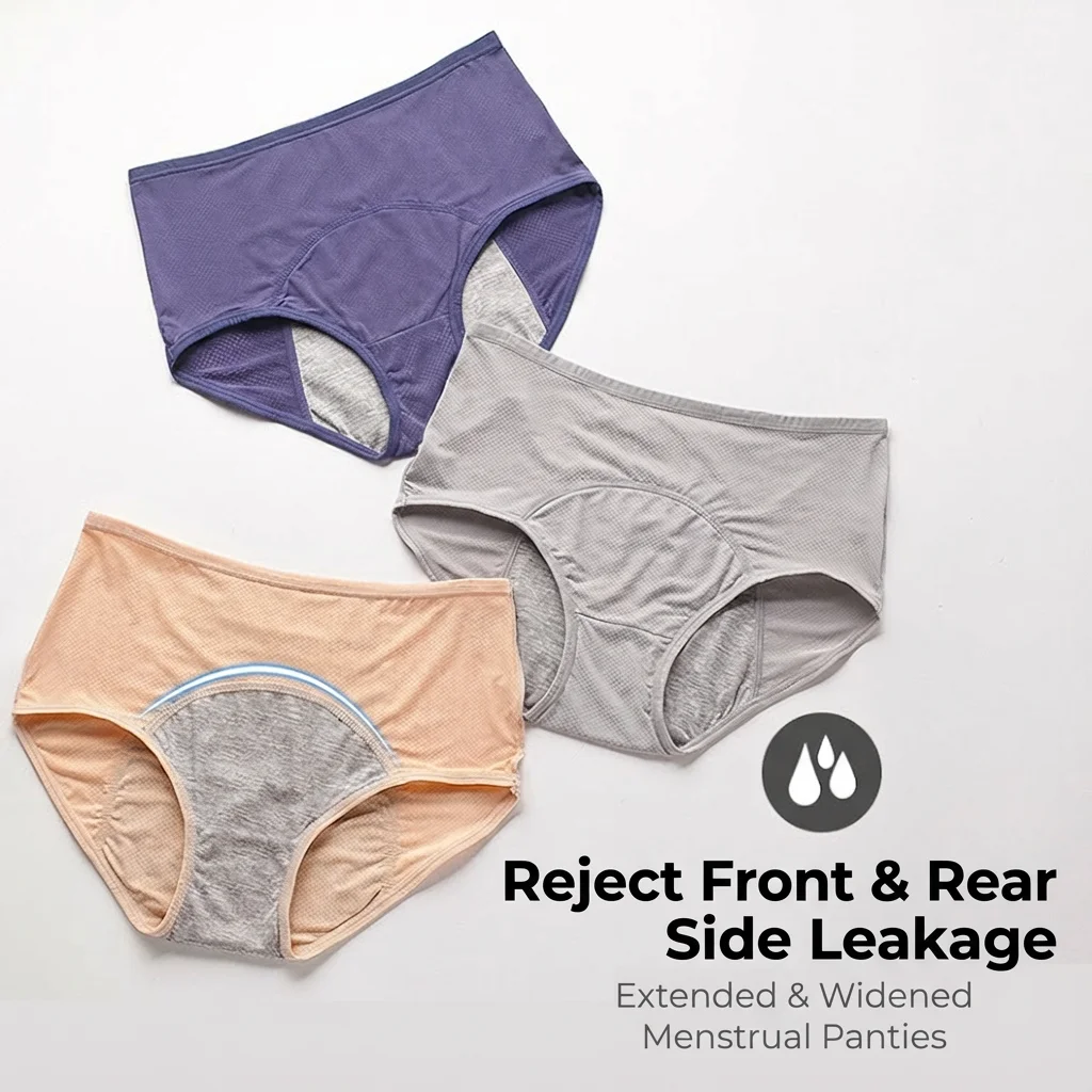

3-Pack Women's Comfort, Period Underwear Pack, Light Leaks Period Panties, Light Protection Underwear