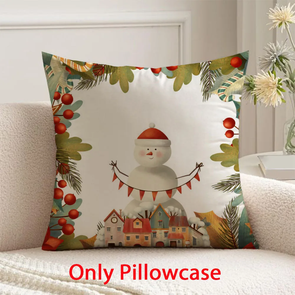 

Christmas Pillow cover winter Merry Christmas decorative 45x45 cushions cover for New Year home decor pillow case