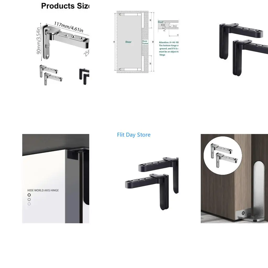 F92C Stylish Invisible Hinges for Door Heavy Duty Concealed Door Hinges for Household
