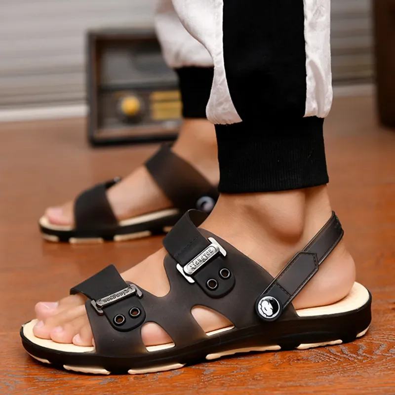 Cresfimix sandales homme male fashion plus size anti skid high quality beach sandals men cool comfort brown sandals a5758