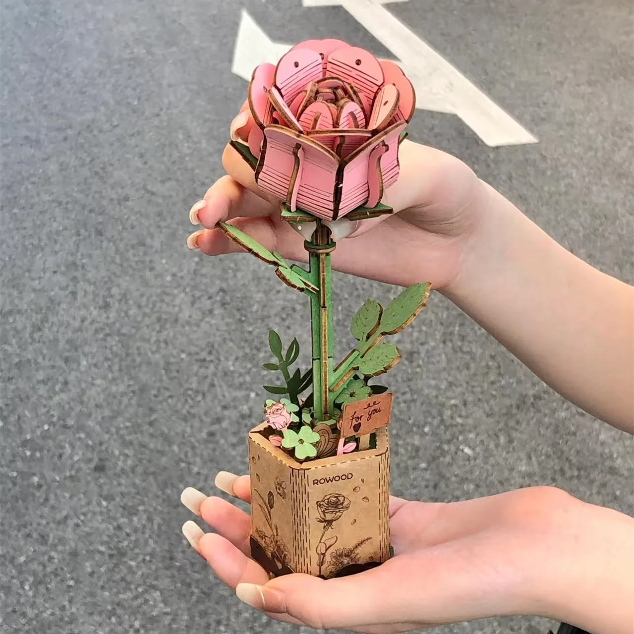 

3D деревянная головоломка, цветы, строительный блок, букет, наборы моделей для рукоделия, вечный цветок, романтические игрушки «сделай сам», подарки для подруги на день рождения