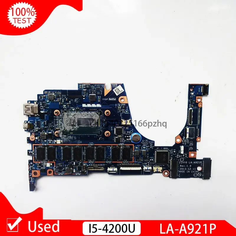 Used ZIVY0 LA-A921P Motherboard For Lenovo YOGA 2 13 YOGA2  Laptop  I5 CPU I5-4200U