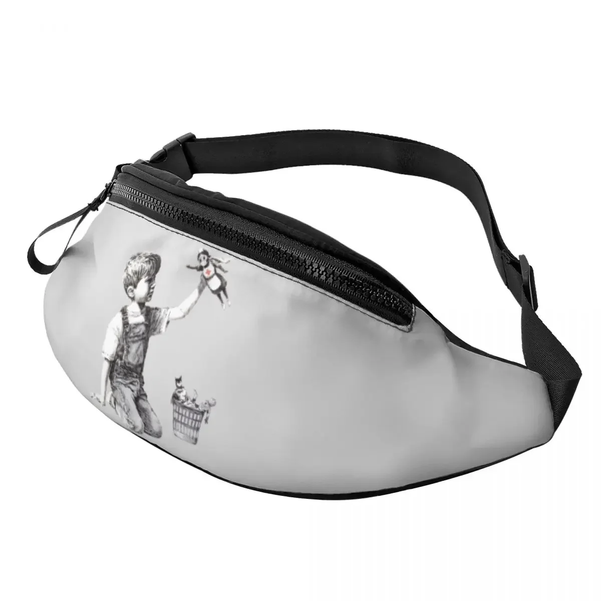 Cool Game Changer Fanny Pack hombres mujeres Banksy Street Graffiti Pop Art bandolera riñonera para viajar teléfono dinero bolsa