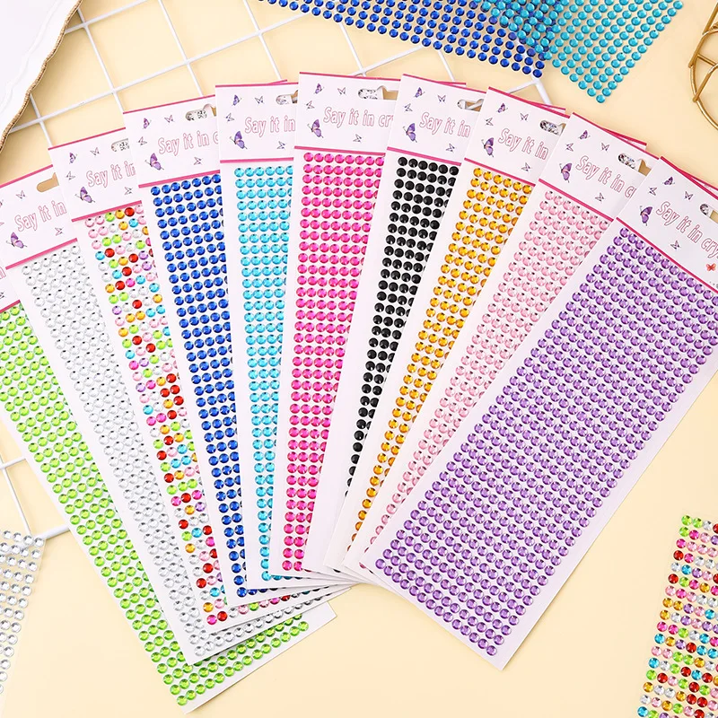

Acrylic Diamond Stickers Self Adhesive Rhinestone Gems for DIY Phone Case Tumbler Cup Decoration Craft Wholesale