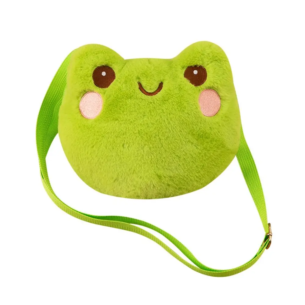 Girl Crossbody Bags Plush Coin Purse Kids Bear Cartoon Frog Plush Doll Bag Single Shoulder Bag Children Bag Women Handbag Bag