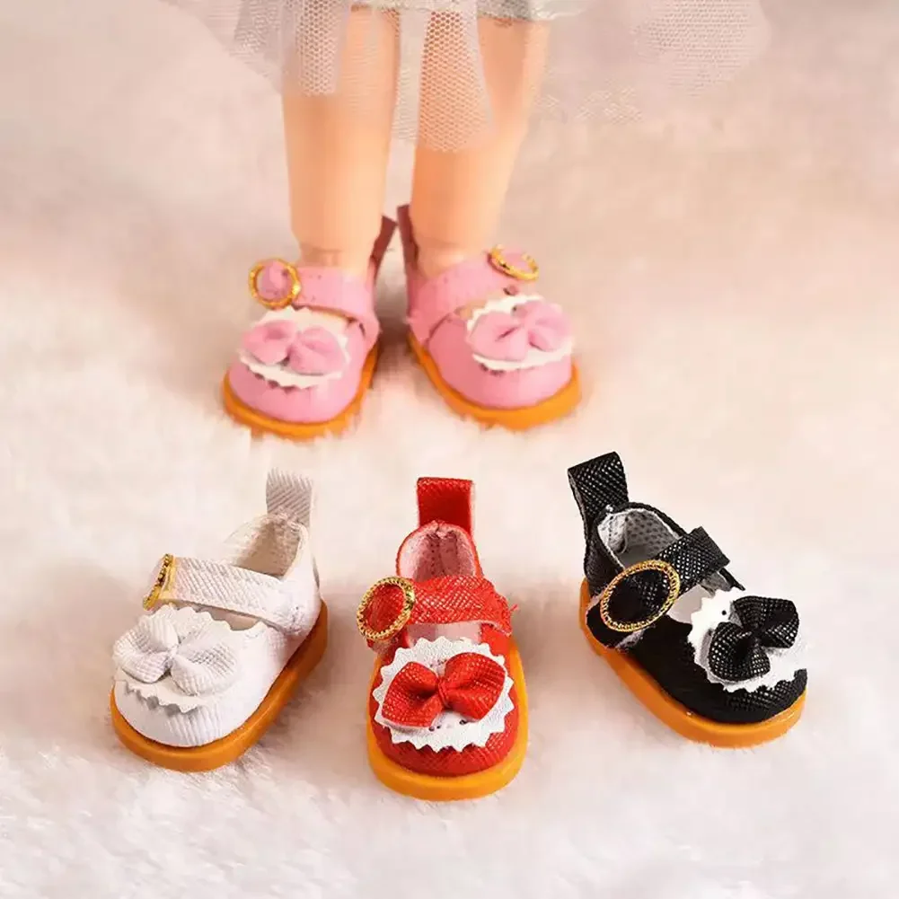 Mini Cute Bow Leather Shoes Suitable for 20cm Cotton Doll Princess Shoes Toys Casual Bow Shoes Dolls Accessories DIY Doll Toys