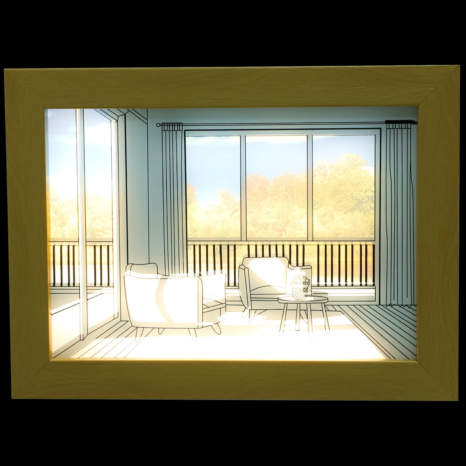 

Up Photo Glow Picture For Home Desktop Photo Frame Bar Cafe Office Decor Desktop Light Picture Frame Night Lamp