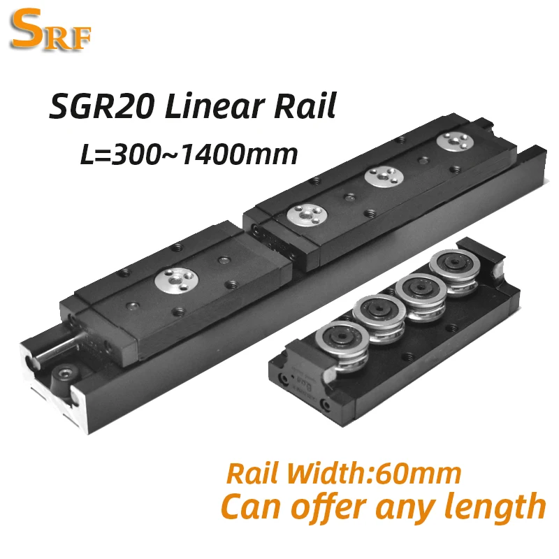 

Blackening Built-in Dual-axis Linear Guide SGR20 300~1400mm SGB20-3UU SGB20-4UU SGB20-5UU Roller Slider For 3D Printers