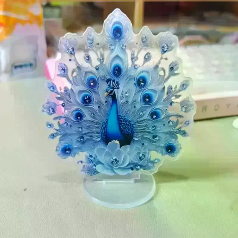 Peacock Figure Peacock Decor For Office Housewarming Gift Desktop Decor Ornament Decor