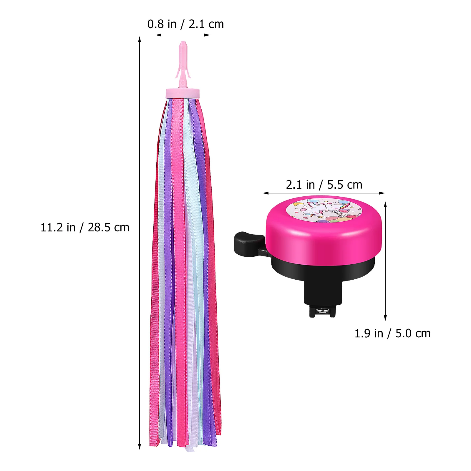 

1 Set Unicorn Bicycle Cute Loud Alloy Steel Scooter Bell Durable Outdoor Bike Horn With Ribbons Mountain Cycling Accessory Road