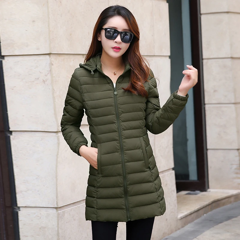 Winter Down Cotton Jacket Women Clothing 2024 New Korean Fashion Warm Thicken Slim Hooded Parkas Casual Tops Solid Color Coat