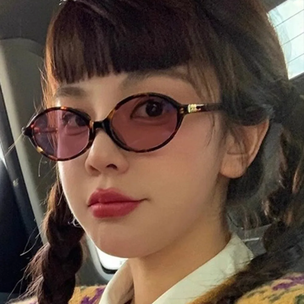 2PCS Y2K Retro Japan Korea Small Frame Sunlasses Female Ins Europe America Gradient Color Optical Sunlasses