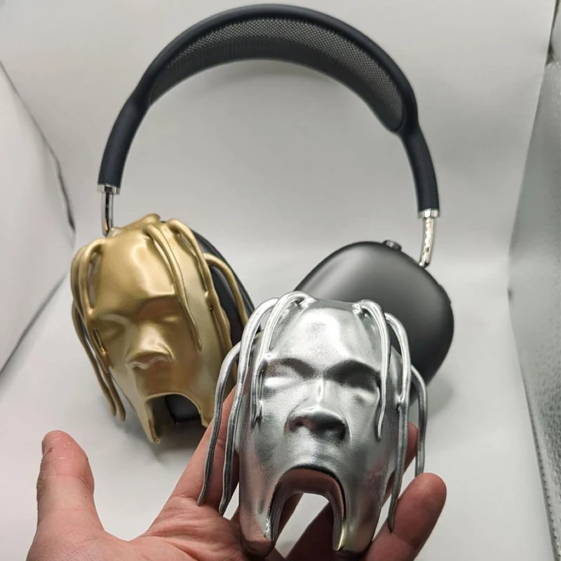 

Airpods Max Case Cover Original Design Skull Mask Earphone Decoration 3D Printing Resin Earphone Cover Earphone Accessories Gift