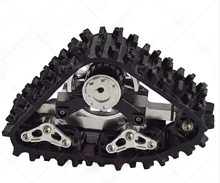 4PCS Aluminum All-Terrain Tracks Wheels Snow Tires Set for Traxxas TRX4 TRX-4 Defender Bronco G500 1/10 RC Crawler