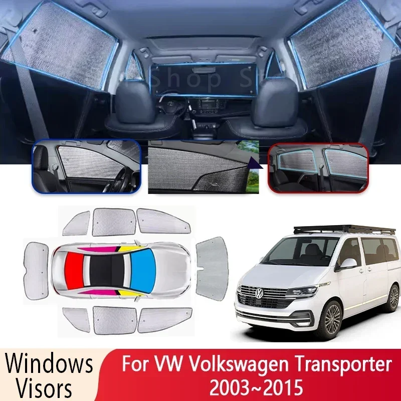 Sun Shade For VW Volkswagen Transporter 5T 2003~2015 2010 SWB Car Windshield Sunshade Heat Insulation Auto Sun Visor Accessories