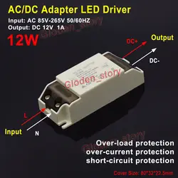 AC-DC Adapter LED Driver AC 110V 220V 230V to 12V 1A 12W Power Supply Module Constant Voltage For Control Lighting Transformers