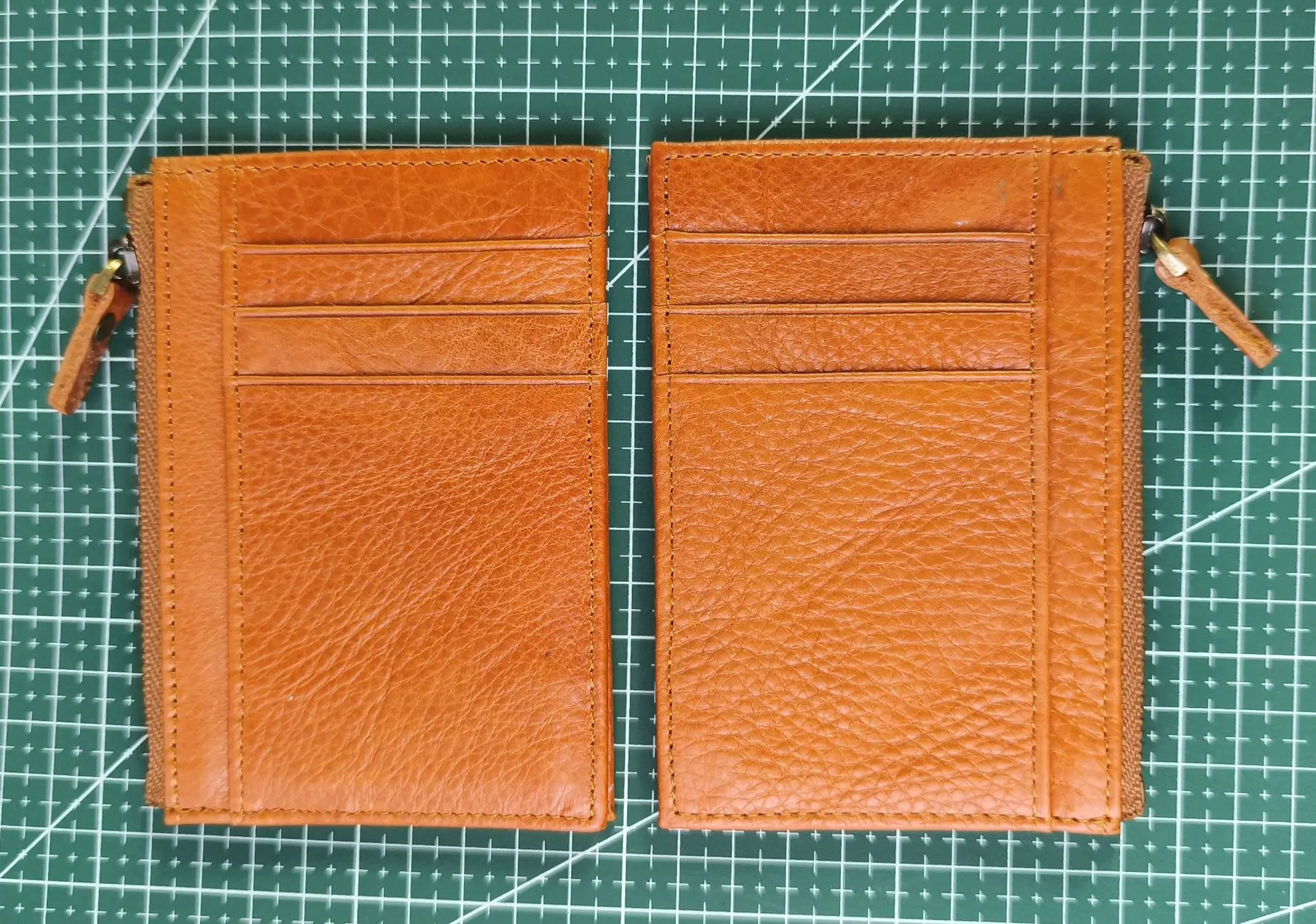 Vintage Genuine Leather Wallet Short Slim Credit Card Holders Men's Women's Wallet Money Bag Zipper Coin Purse