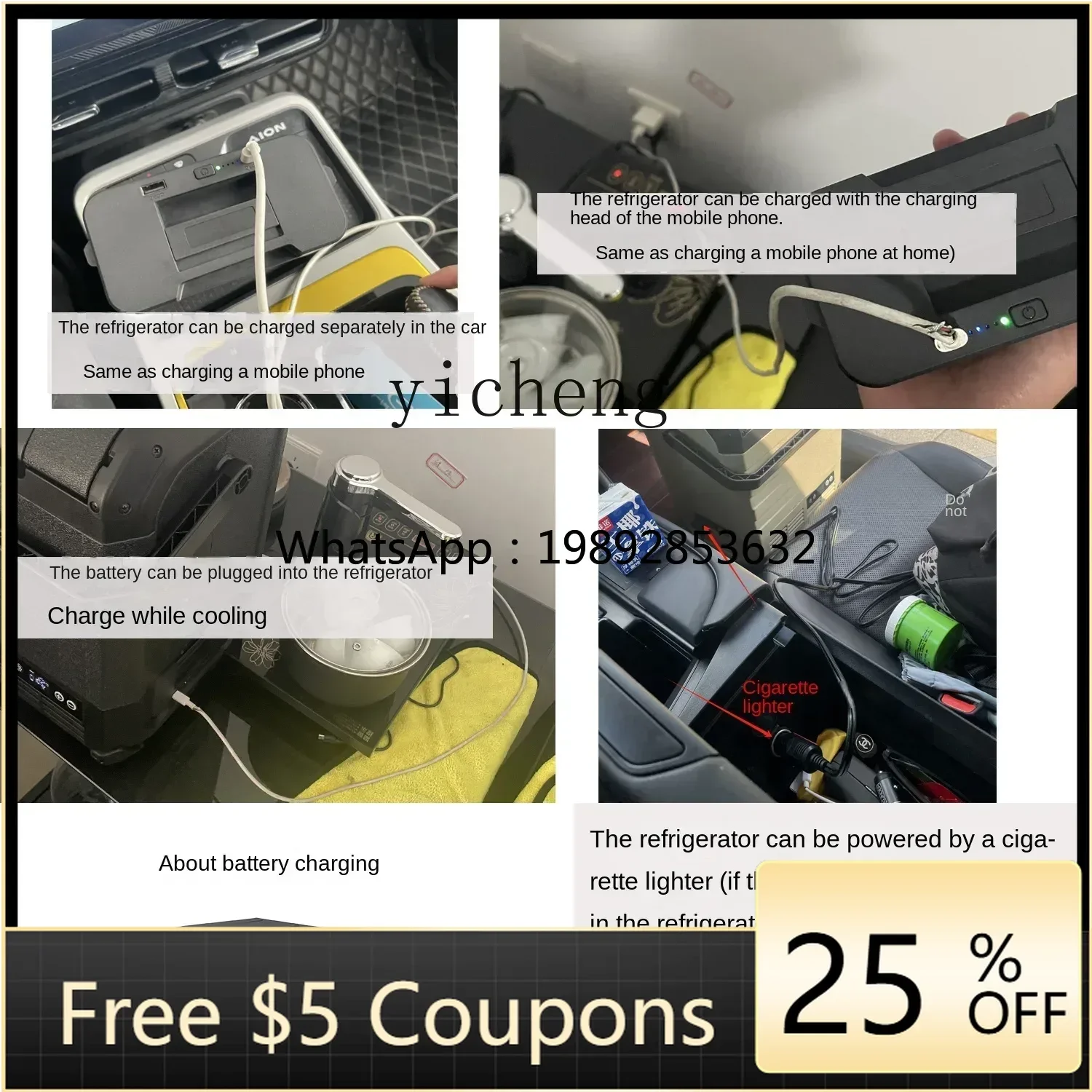 Compressed Car Refrigerator Dual Use in Car and Home Frozen Outdoor Portable Small Camping Refrigerator