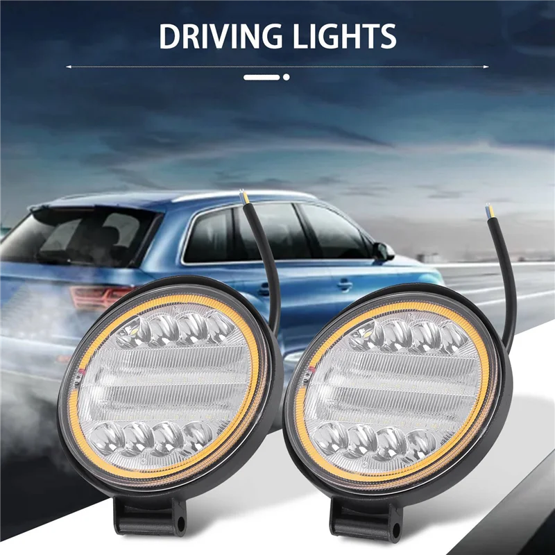 

A03G-2X 4 Inch LED Work Light Combo Spot Flood Off Road Driving Amber Fog Lamp