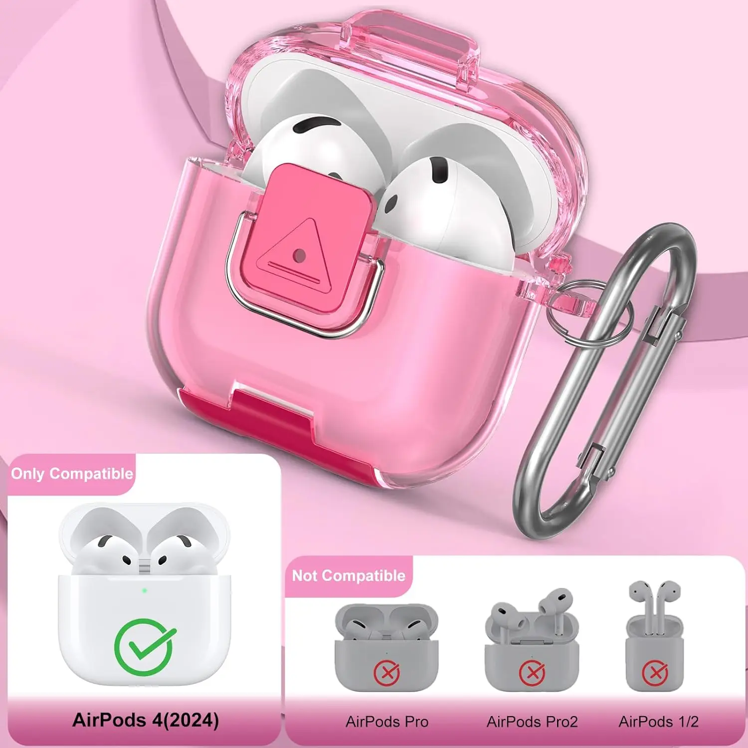 Nueva Funda con soporte de interruptor de TPU para Airpods 4th USB-C (2024) Funda con Kit de limpieza y Funda con diseño de soporte para teléfono para Airpods 4th Cover