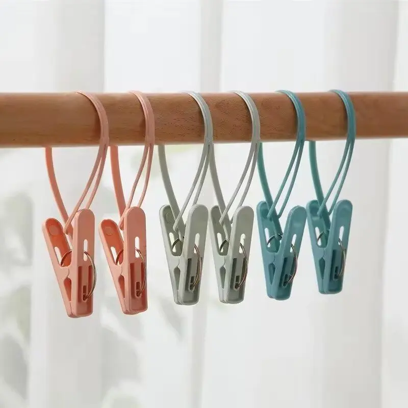 

12pcs Plastic Laundry Clip Windproof Clothes Clips Pins Non-Slip Drying Clip Bra Socks Hanger Hook Clothing Hanging Clamp Pegs