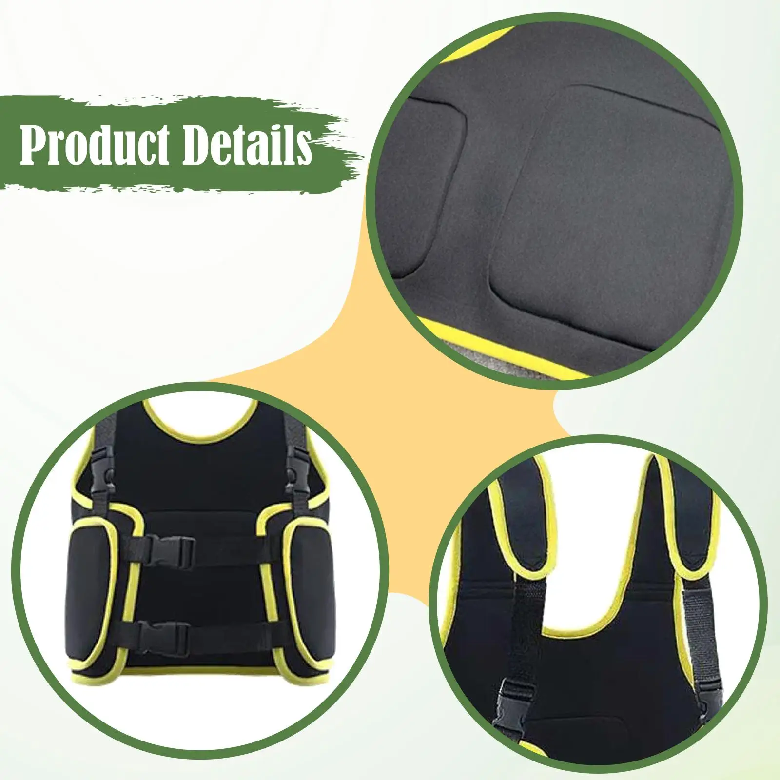 

Children Kart Chest Protector Vest Breathable Rib Guard Safety Equipment Adjustable Straps for Motorsports