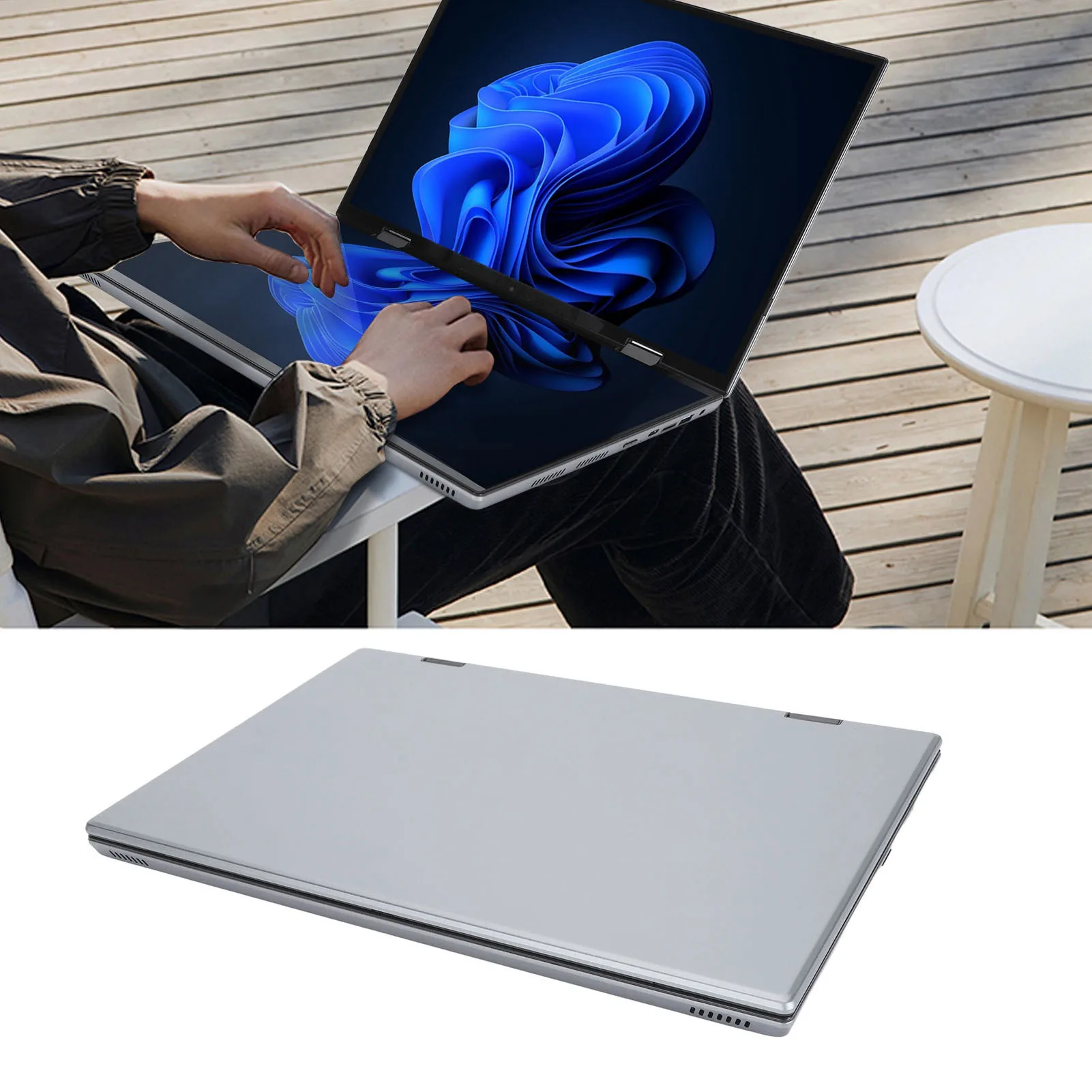

14 Inch Laptop Dual Touchscreen 16G DDR4 1TB SSD 2240X1440 Resolution 1.9MP Camera Laptop for Business Gaming Dual Screen Laptop