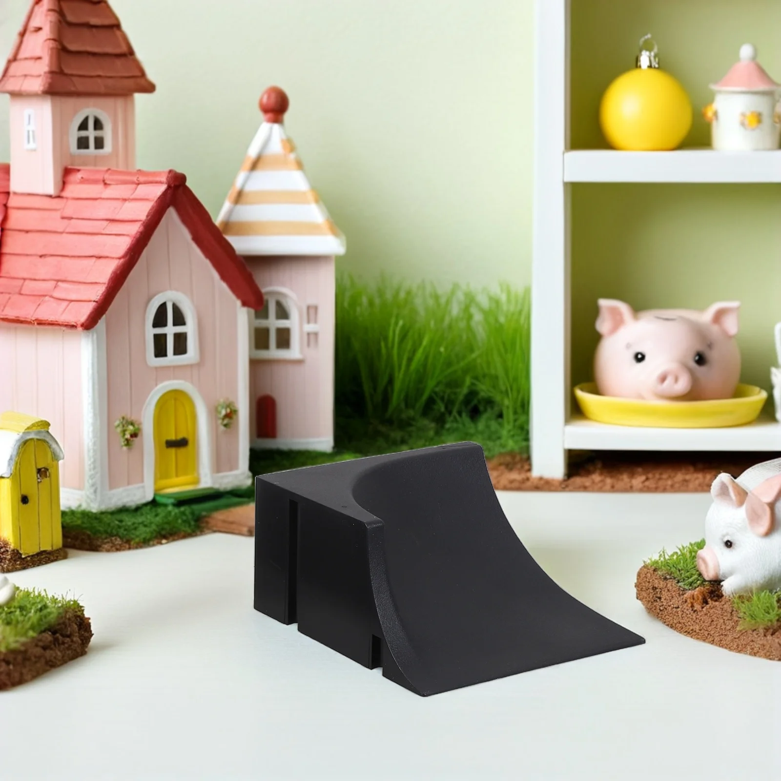 2個 ミニチュア スケートボード ランプ パーク アクセサリー ポータブル 屋内 トリック 練習用ランプ テーブルトップ スケート障害物 - プラスチック