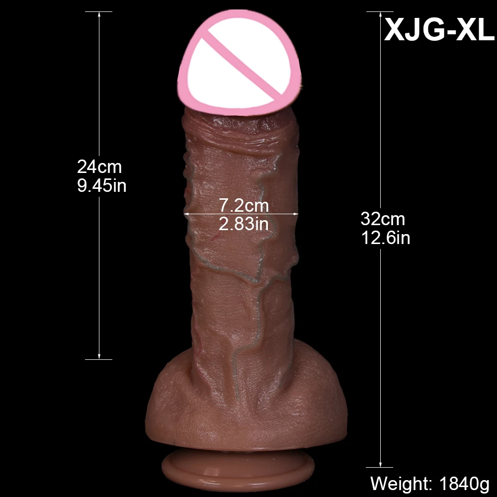 New Huge Realistic Dildo No Vibrator Big Penis Soft Skin Silicone Clear Veins Powerful Suction Cup Anal Sex Toys For Adult Woman