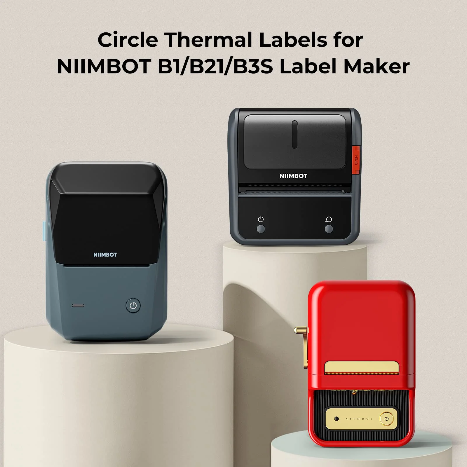 【Buy 2 get 10% off】Niimbot B21 B3S B1 B203 Sticker Thermal Label Paper 1-5 Roll Adhesive Mini Bluetooth Printer Price Tag Labels