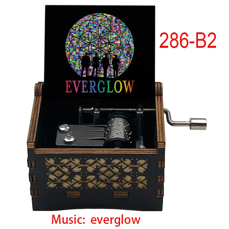 Wooden Everglow Music Box Popular Band Song Fans Girlfriend Wife New Year Christmas Birthday Party Gift