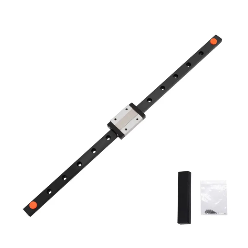 MGN12 12mm Linear Sliding Guide Rail Full Black L 50 100 300 500 1200mm + MGN12H or MGN12C Block for DIY 3D Printer and Machines