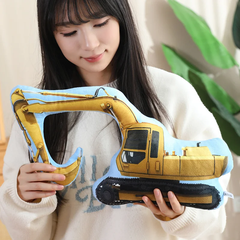 Transporte público colorido travesseiro de pelúcia escavadeira moto tanque avião sofá decoração do quarto almofada presente dos homens