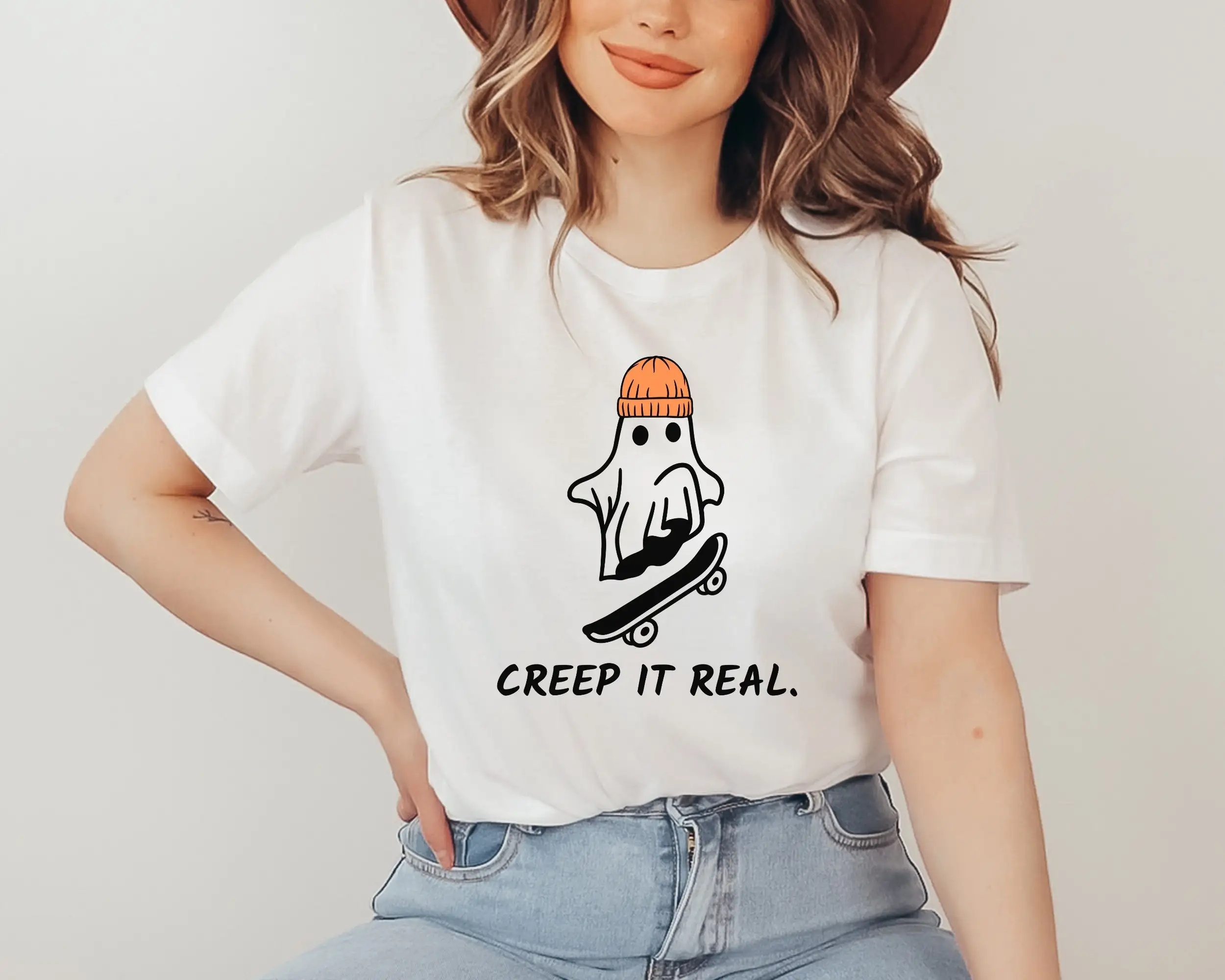 Creep It Real T Shirt H Is For Halloween Creepin Ghost