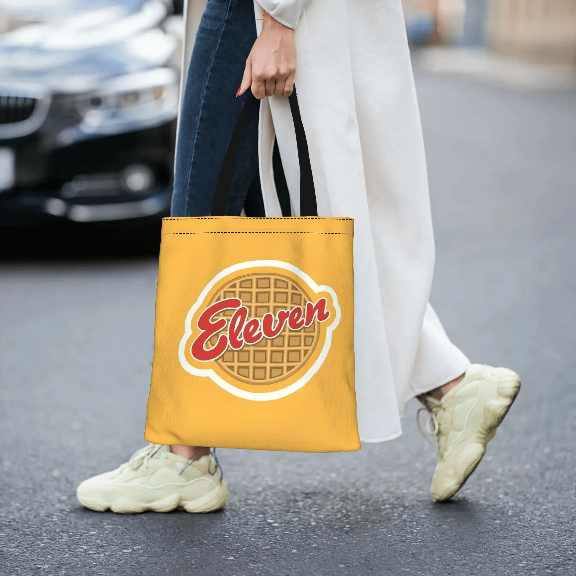 

Eleven 11 Eggo 1 ST Canvas Tote Bag Perfect for Grocery Women's Top-Handle Bags