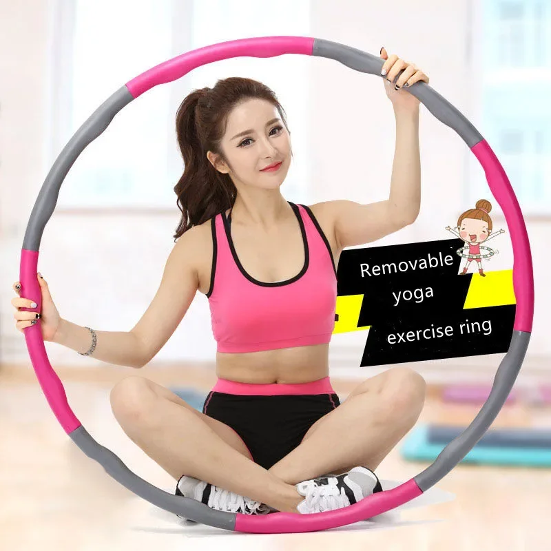 1Pcs 9/8/7 Tubes Yoga Detachable Pilates Hoop Waist Exercise Slimming Sports Hoops Body Building Massage Gym Loss Weight Hoop