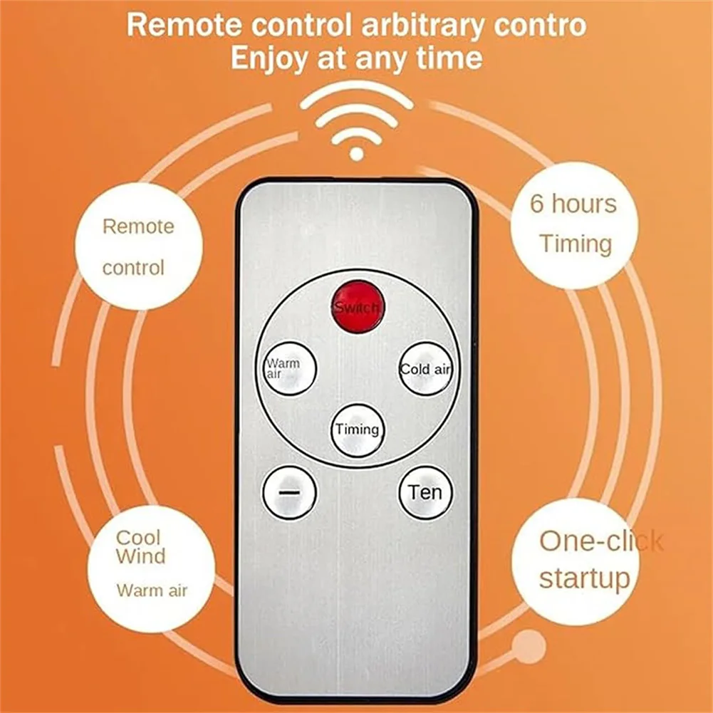 Wall Mount Portable Airconditioner W/ Remote Control Multifunctional Airconditioner Portable Wall Airconditioner for Home Office