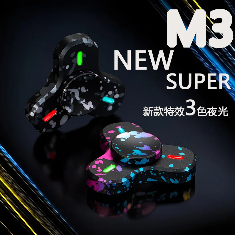 Three Colors Hand Fidget Spinner Rainbow Anti-Anxiety Toy Relieve Stress ADHD Finger Top Magic Decompression Rotating Spinner