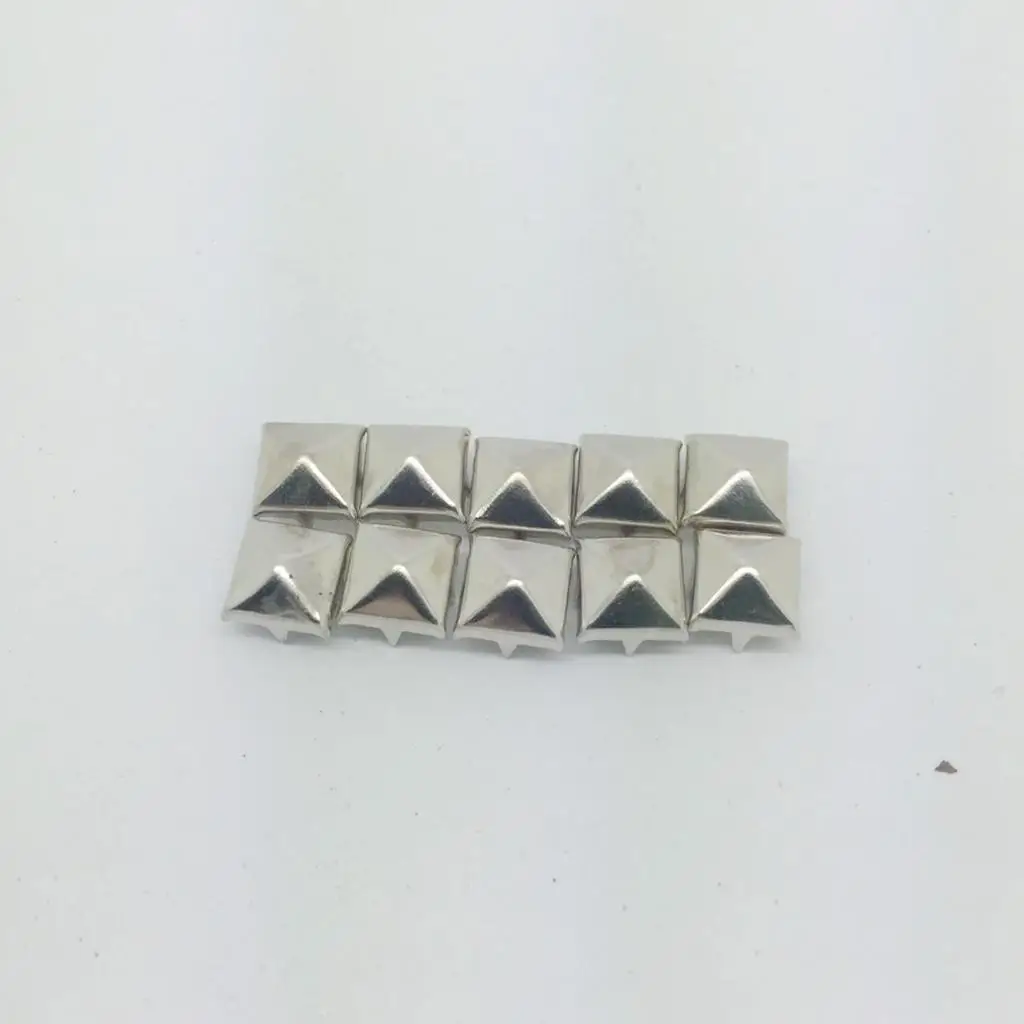 Square Pyramid Studs Alloy Metal Rivets Leathercraft Decorative Spikes for Shoes Hat Wallet Belt Bag DIY Projects