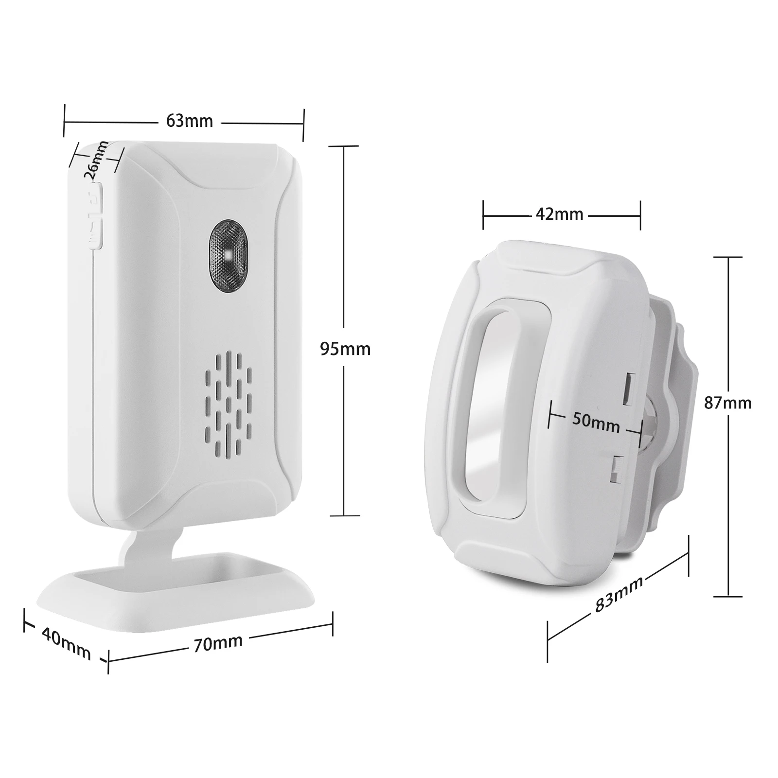 Imagem -06 - Sino de Segurança sem Fio com Sensor de Movimento Campainha Infravermelha 32 Melodias Diferentes para Business Hotel e Home