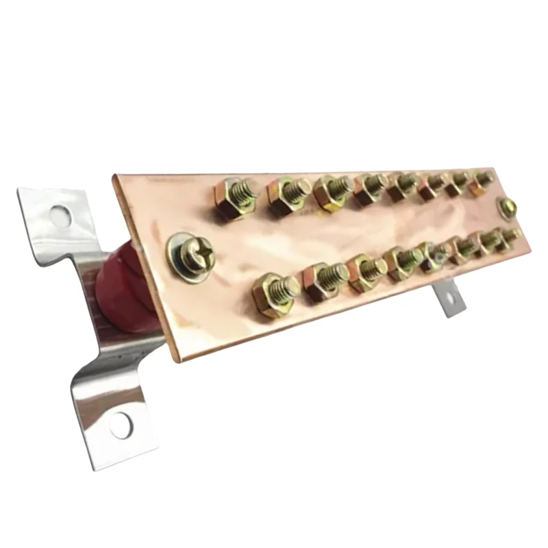AT63-5X50x300mm Tinned Copper Grounding Busbar Equipotential Battery Link Bar Ground Bus