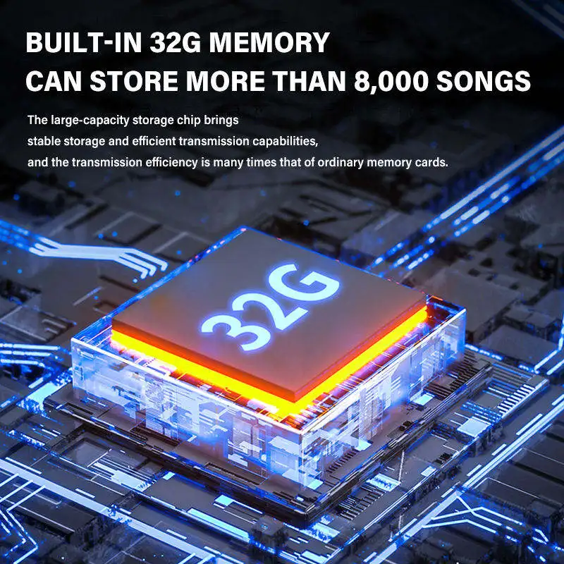 X7s سماعات توصيل العظام IPX-8 32 جيجابايت ذاكرة مشغل MP3 LED بطارية مقاومة للماء سماعة أذن تلتف حول الرأس