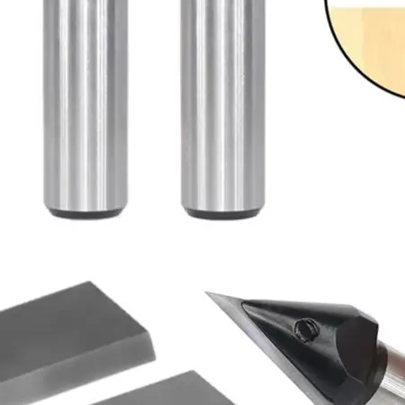 High Quality Milling Cutter Woodworking Resistance To Bending Silver 45 Degree V-shaped Black Carbide Chamfering