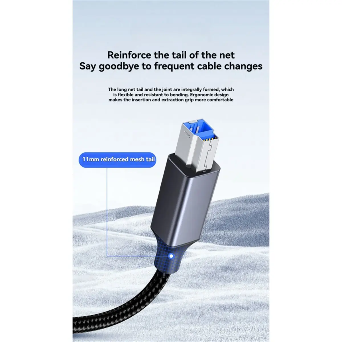 Supernew ABDD USB Printer Cable USB Type B Male to A Male USB 3.0 Printer Scanner Cable for HDD Enclosure Blu-Ray Drives Printer