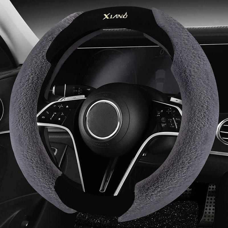 

Winter Faux Ferret Fur Car Steering Wheel Cover, Soft Plush Feel, Comfortable and Warm Grip for 14.5-15 Inch Wheels