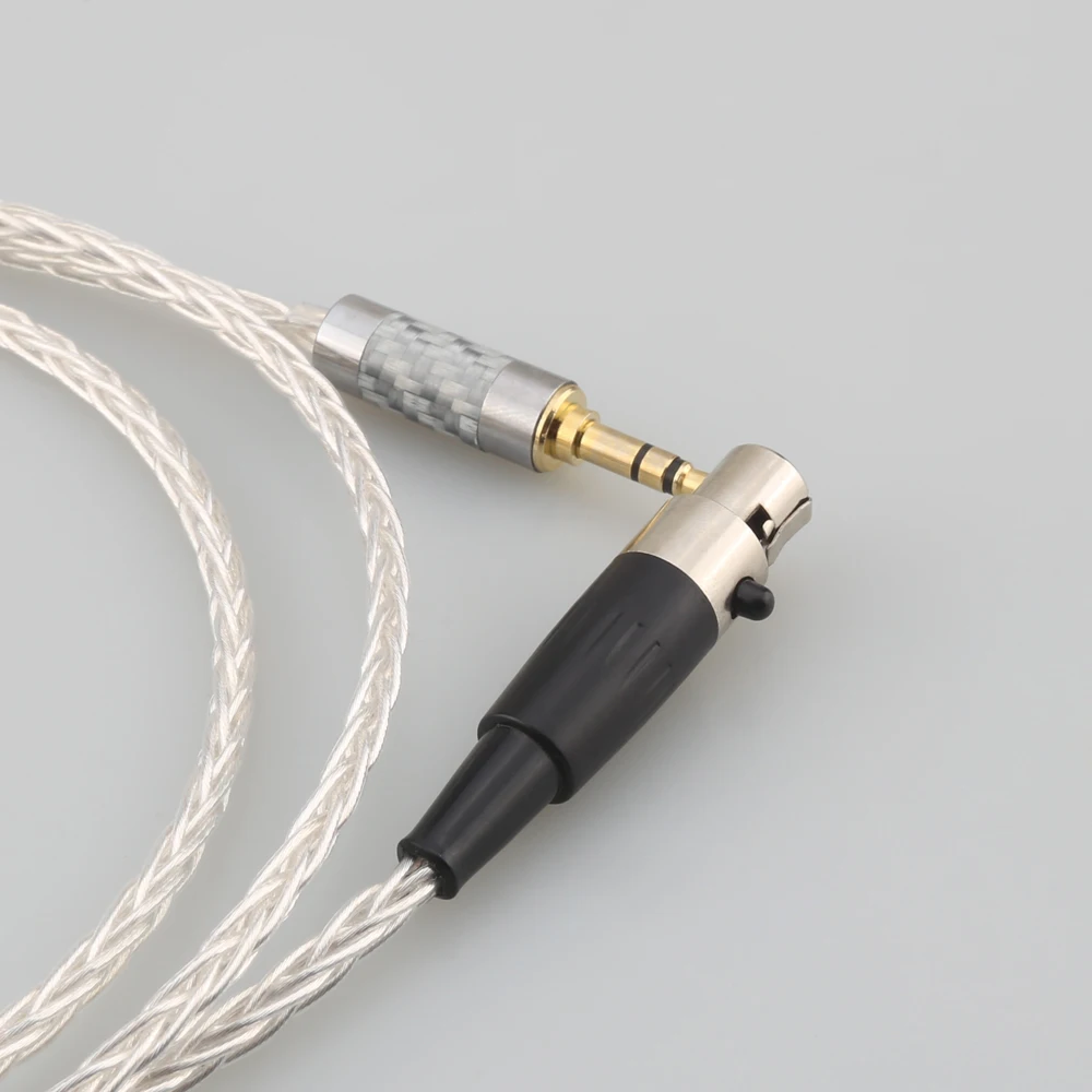 HiFi 8 Core Audio headphone attached cables 3.5mm stereo plug to mini XLR for AK G Q701, K240S ,K271 ,K702 ,K141 ,K171, K712