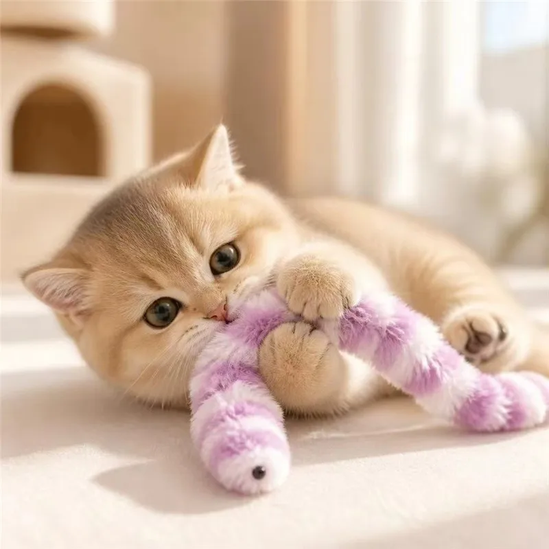 Interactive Cat Toy Plush Mouse Kitten Toy Squeaky Imitation Mice Bite Resistant Self Playing Cats Chew Toy gallery 2