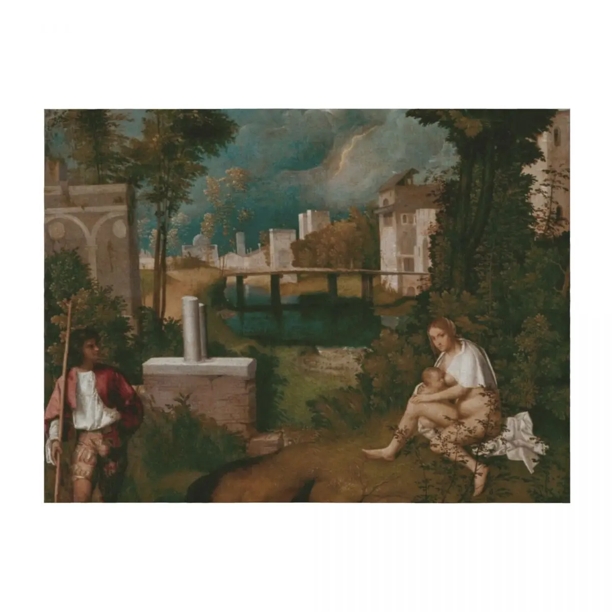

Giorgione The Tempest Throw Blanket Custom Large anime Sofas Blankets