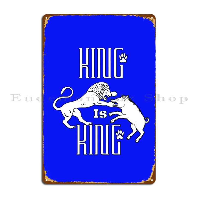 King Is King Metal Sign PaintingCustom Wall Decor Bar Wall Decor Tin Sign Poster