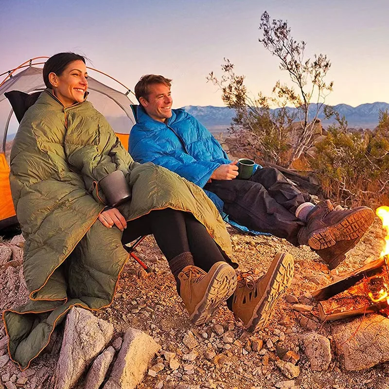 

Outdoor Camping Waterproof Cotton Cape Shawl Blanket Home Nap Warm Gravity Blanket Trekking Travel Gear Envelope Sleeping Bag